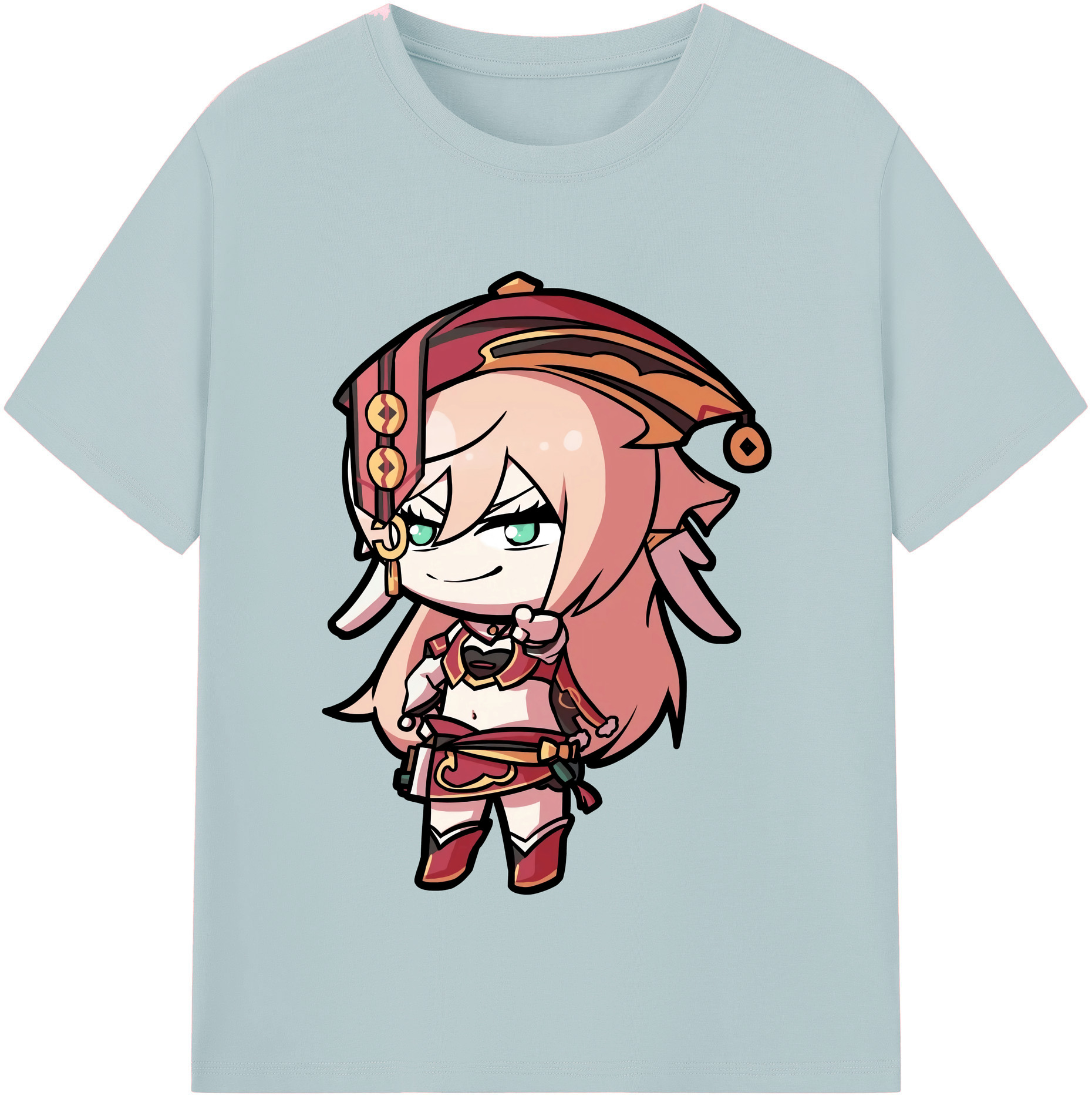 げんし神 ヤンフェイ genshin Yanfei 綿100％半袖Tシャツ（フロントプリント）